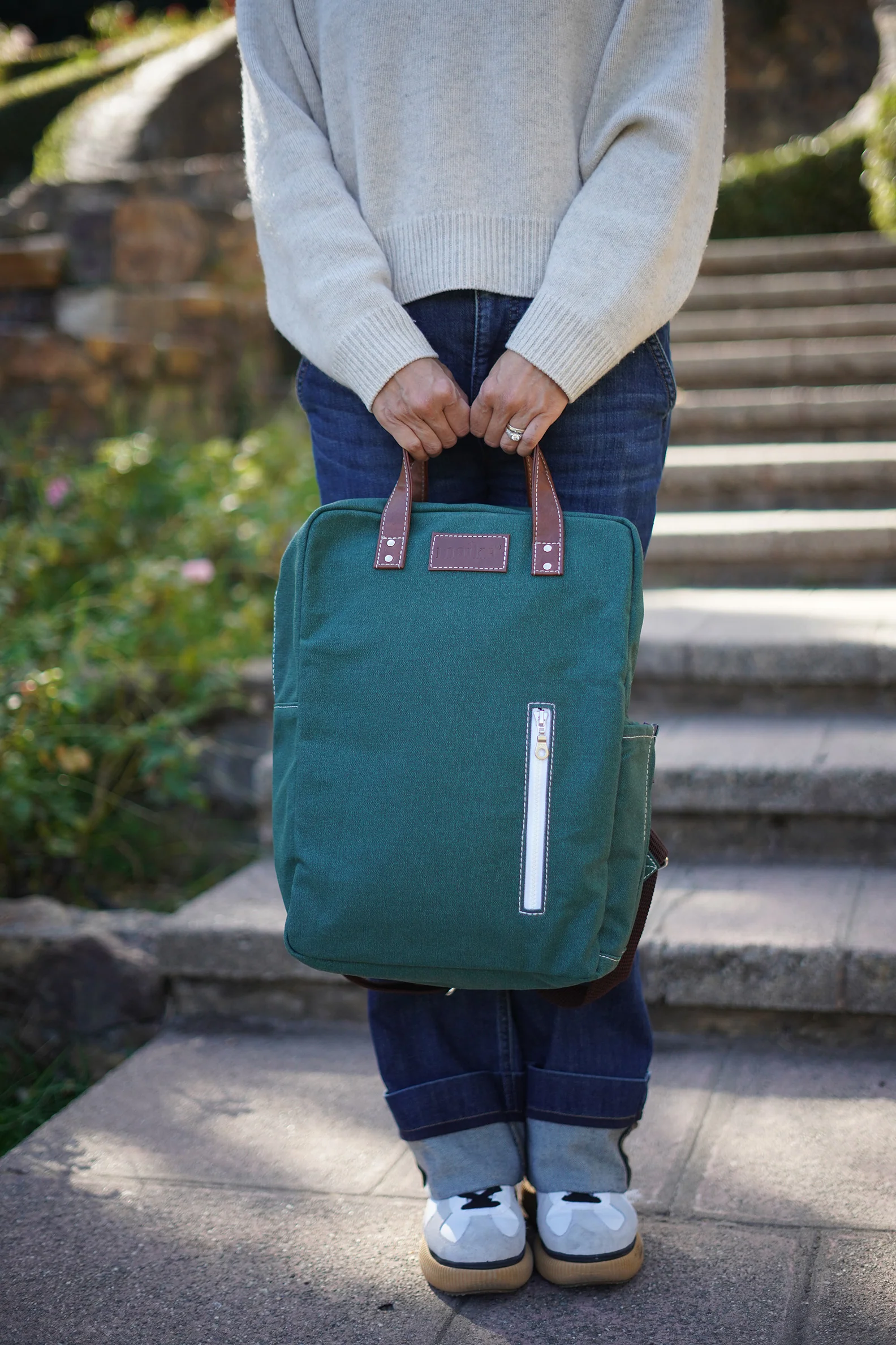 Laptop Backpack - Waxed Hunter Green - Image 8