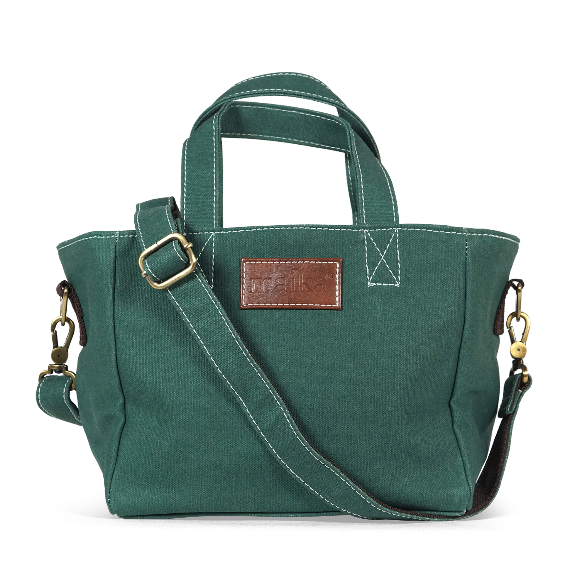 Mini Tote - Waxed Hunter Green