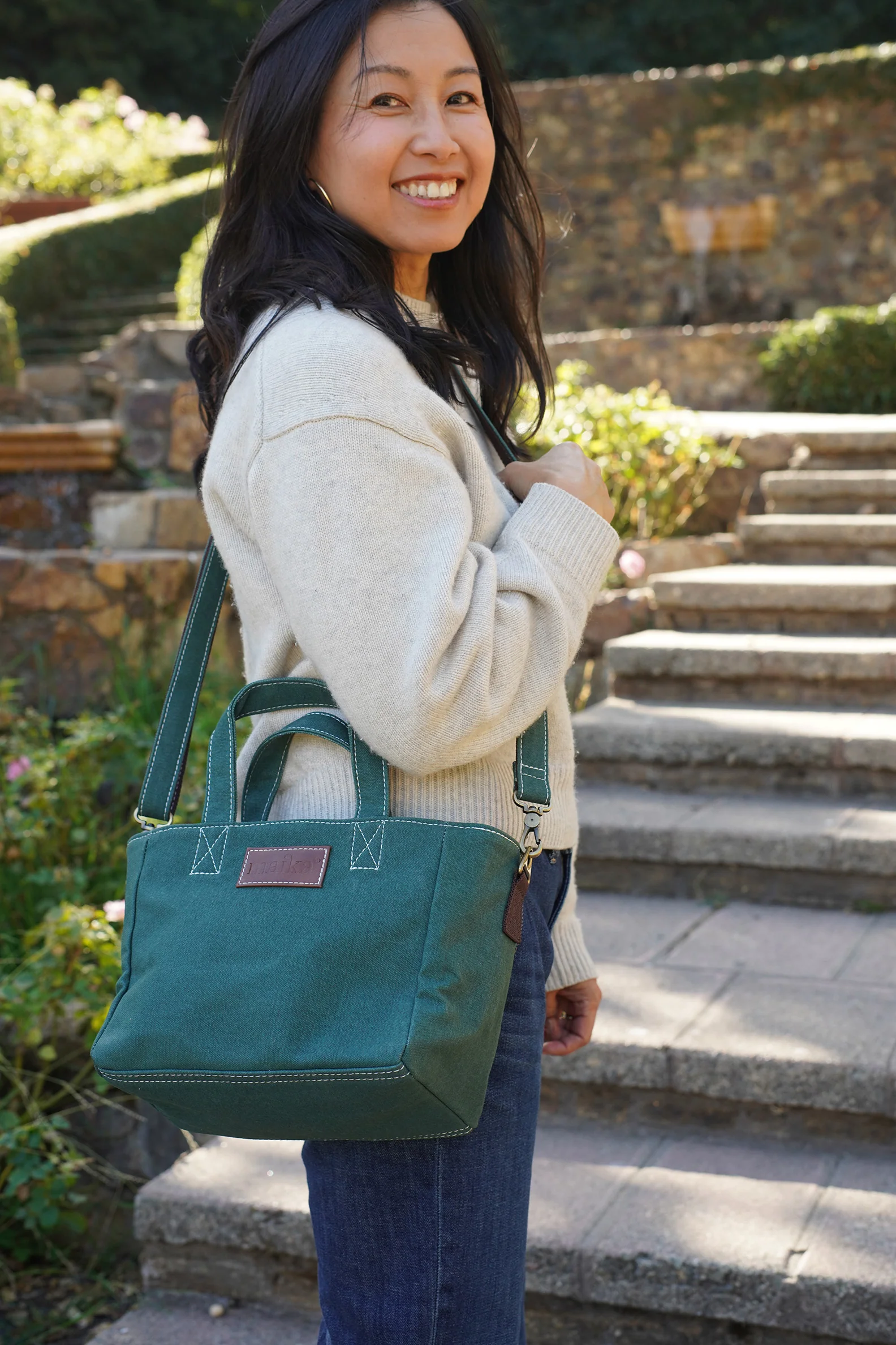 Mini Tote - Waxed Hunter Green - Image 8